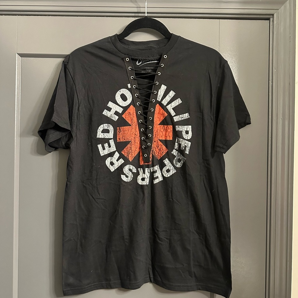 RHCP Lace Up Band Tee